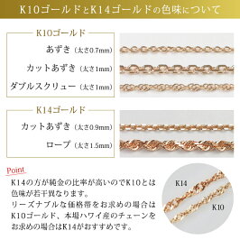 ハワイアンジュエリーネックレスラウンドK14ピンクゴールドCG-GP120R