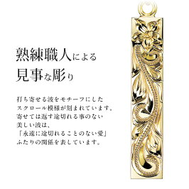 ハワイアンジュエリーネックレススクエアLK14イエローゴールドCG-GP123