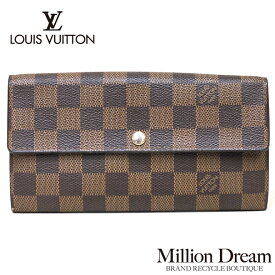 LOUIS VUITTON ルイヴィトンダミエポルトフォイユ・サラ M61734財布 送料無料 【中古】