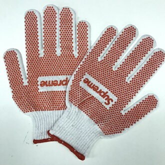 supreme shupurimu grip work gloves工作手套手套彩色:红尺寸:f