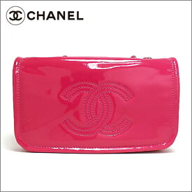 CHANEL シャネル クルーズエナメル ダブルチェーンショルダーバッグA49863 ピンク 中古 未使用 送料無料