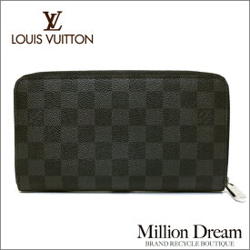 LOUIS VUITTON ルイヴィトンダミエグラフィットジッピー・オーガナイザー N63077中古 長財布 送料無料