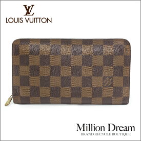 LOUIS VUITTON ルイヴィトンダミエポルトモネジップ N61207中古 長財布 送料無料