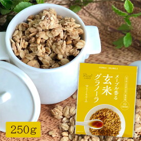 【焙煎玄米 食物繊維 低GI 無添加】メープル玄米グラノーラ(グラノーラベース)【幸福米穀株式会社 オーツ麦 米油(国産) 玄米粉(国産) フルグラ メープル レーズン ドライクランベリー アーモンド かぼちゃの種 ひまわりの種 ダイエット 小麦不使用 シリアル】【slc】