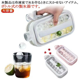 ドリンク 大量 小ボール 製氷皿 取り出しやすい ボトル ポータブル製氷ボトル 水筒型 製氷皿 皿 製氷型 製氷器 丸い氷 蓋付き アイスメーカー 便利 お茶 ジュース シリコン 水筒 自宅 事務所 会社 飲食店 居酒屋