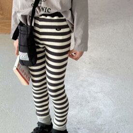 ボーダー ワッフル レギンス ブラック レッド 10分丈 パンツ ボトムス ズボン しましま 薄手 黒 赤 子供服 こども服 こどもふく 韓国子供服 80cm 90cm 100cm 110cm ベビー キッズ 男の子 女の子 可愛い お洒落 春 夏 秋 冬