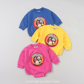 ルーニー・テューンズ キャラクター ロンパース 長袖 ベビー服 ピンク イエロー ブルー カバーオール つなぎ カラフル 赤ちゃん 70cm 黄色 青 スウェット 薄手 子供服 こども服 こどもふく 韓国子供服 ベビー キッズ 男の子 女の子 可愛い お洒落 春 夏 秋 冬