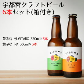 【夏ギフト】【送料込み】宇都宮クラフトビール 黄ぶな MUGITARO・IPA セット(箱付き）