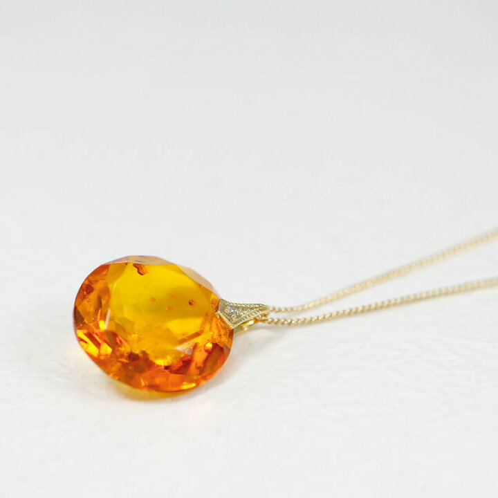 楽天市場】＼月間優良ショップ8回受賞店／K18 ファセットカット 琥珀  