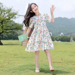 子供服 子供 ドレス 花柄スカート ピアノ発表会ドレス 結婚式 子供服 女の子 ワンピース キッズ フォーマル子供ドレス ジュニア こどもの日 卒業式 通園 通学 小学生 中学生 綿ワンピース 夏