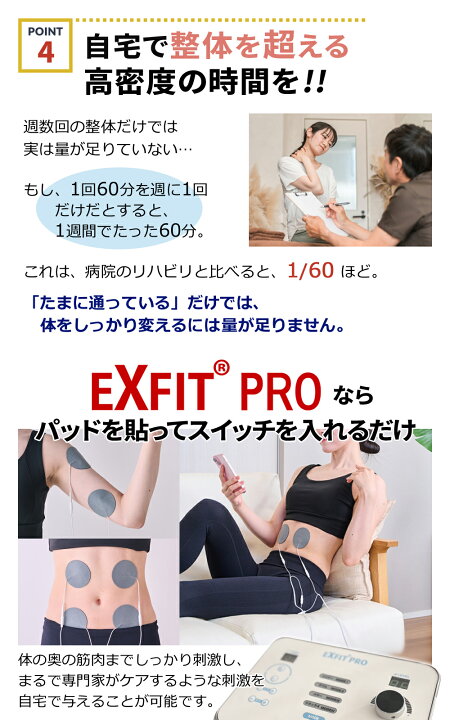 楽天市場】複合低周波機器 EXFIT PRO エクスフィット EMS 肩こり 腰痛 