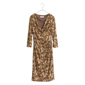 【アウトレット★返品交換不可】 ワンピース ：不二子 カシュクール ラマージュ ◆opc6-050008 レディース ワンピ きれいめ 30代 40代 50代 着やせ 大人 上品 エレガント 大きいサイズ トールサイズ タイト カシュクール 七分袖 長袖 膝丈 ひざ丈 オフィス カジュアル 秋 冬