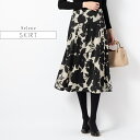 スカート ：ミモレ丈フレアスカート セレーネ ◆sk007-05 レディース きれいめ 30代 40代 50代 着やせ 大人 上品 エレガント 大きいサイズ ミモレフレアスカート 花柄 ボタニカル柄 ボトムス オフィス カジュアル フォーマル ミモレ丈 膝丈 ひざ丈 モノトーン 春 秋冬