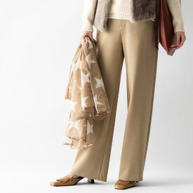 【アウトレット★返品交換不可】パンツ：セミワイドパンツ 無地 キャメルベージュ ◆pt003a-03 きれいめ 30代 40代 50代 着やせ 大人 上品 エレガント 大きいサイズ トールサイズあり ボトムス スラックス ズボン ストレート ウエストゴム ジャージー オフィス カジ