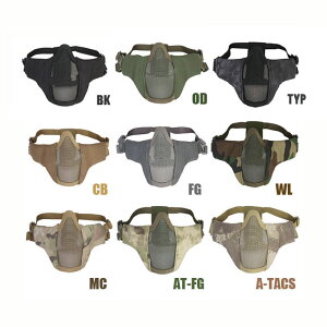 ハーフフェイスメッシュマスク プロテクトマスク ハーフフェイスガード PDW type サバゲー 装備 ミリタリー マスク フェイスガード サバイバルゲーム プロテクター 被弾防止 メンズ レディー