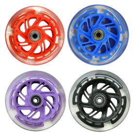 JDRAZOR 純正 MS-105RB MS-205RB2L-St MS-500対応 5インチ 光るホイール ベアリング内蔵 1個入り キックボード キックスケーター用