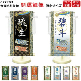 金襴名前掛け軸 掛軸 開運鯉幟 開運鯉幟白 特小サイズ 特小サイズ 五月飾り 名入れ代込み 五月節句 男の子 初節句 5月 端午の節句 五月人形 贈り物 お祝い 節句 包装・のし付け無料対応 送料無料