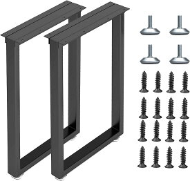 【人気商品】テーブル 脚 パーツ DIY テーブル脚 2本セット高さ40cm～70cm アイアン脚 黒 ブラック 鉄脚 スチール脚 取り替え脚自作 リメイク かんたん ダイニングテーブル デスク ワークデスク テーブル用 アジャスター付き