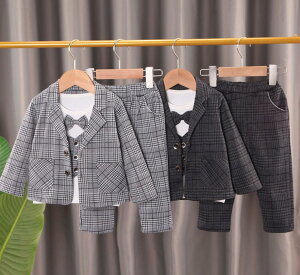 新入荷!3点セット/80/90/100/110/長袖/上下セットベビースーツ/フォーマル /子供服 ベビーフォーマル 男の子 ンパース 新生児 幼児 結婚式 七五三 卒園式 入園式 出産祝い 記念日 撮影/スト