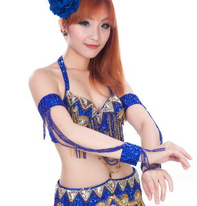 ベリーダンス/小物/飾り/腕飾り/ フリンジ /スパンコール クラーデション/コスチューム / レディース/ 社交ダンス/ダンス服 //舞台風 演出/ベリーダンス衣装 アーム