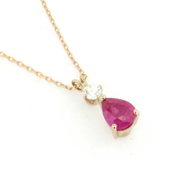 楽天市場】【限定3本】18金 ルビー 0.3ct ダイヤモンド ペンダント 