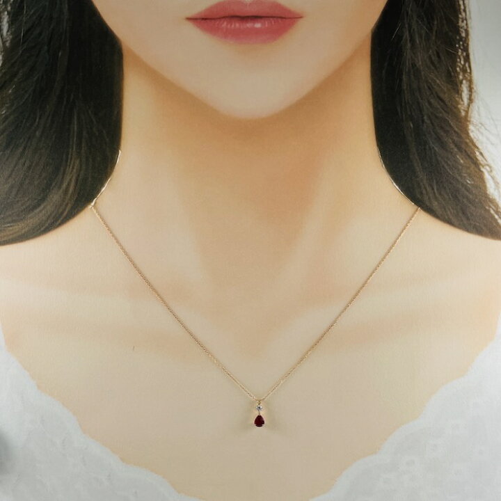 楽天市場】【限定3本】18金 ルビー 0.3ct ダイヤモンド ペンダント 