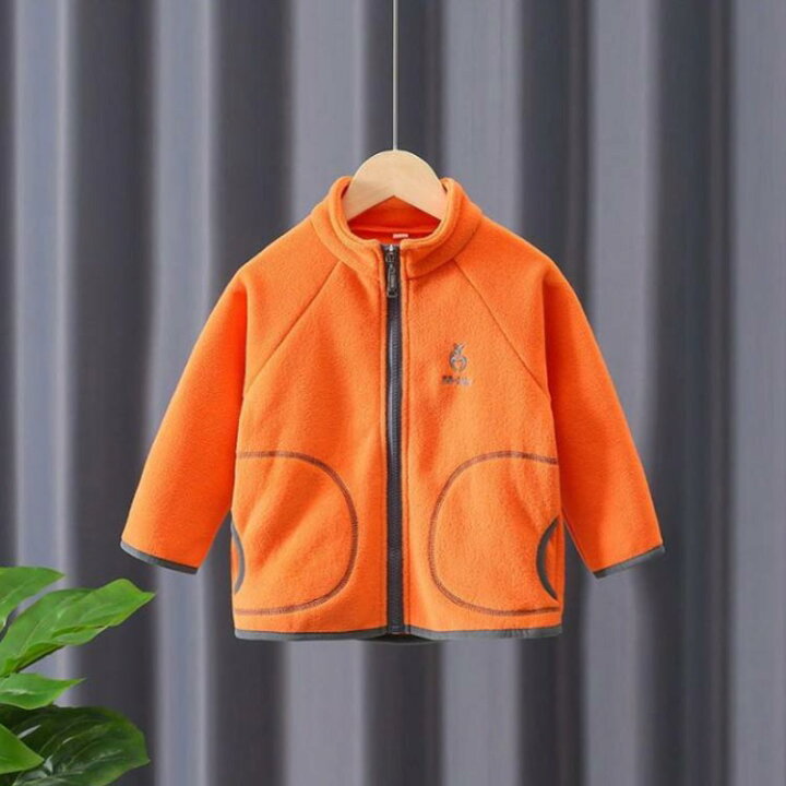 子供用 フリースジャケット Champion オレンジ 130 （Champion 