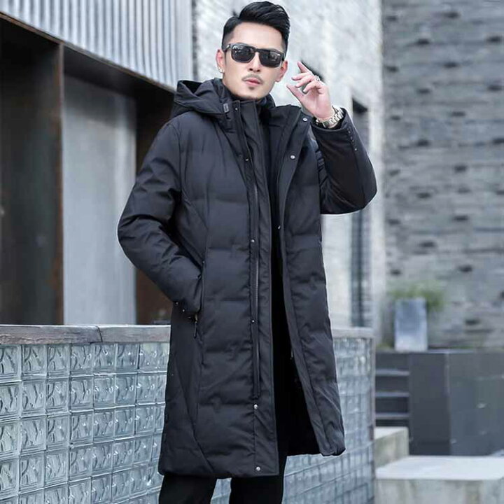 楽天市場】 ネイビー フード付き メンズ ロング丈 ビジネス 暖かい 