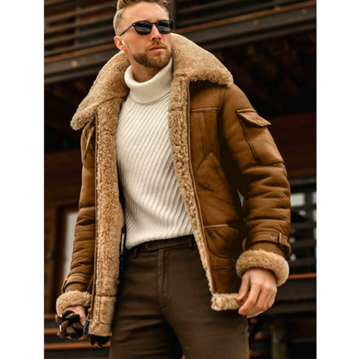 楽天市場】 ロング丈 ムートンコート メンズ ショート アウター 