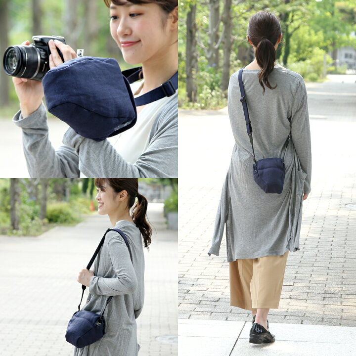 楽天市場 カメラケース Camera Case カメラカバー Mi Na ミーナ おしゃれ かわいい 女子 一眼レフ ミラーレス カメラのお洋服 スリム H L ネイビー ミーナ