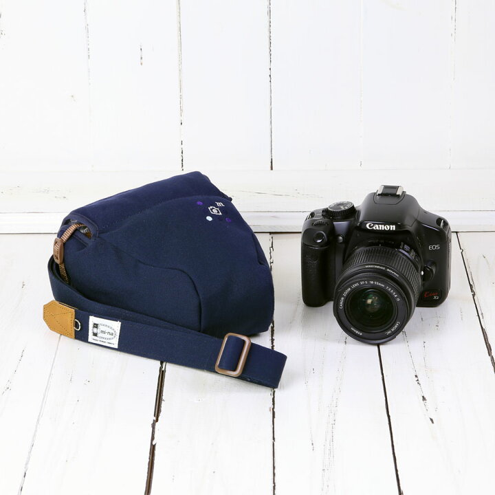 楽天市場 カメラケース Camera Case カメラカバー Mi Na ミーナ おしゃれ かわいい 女子 一眼レフ ミラーレス カメラのお洋服 スリム ネイビー 帆布 Needlework 刺繍 シリーズ ミーナ