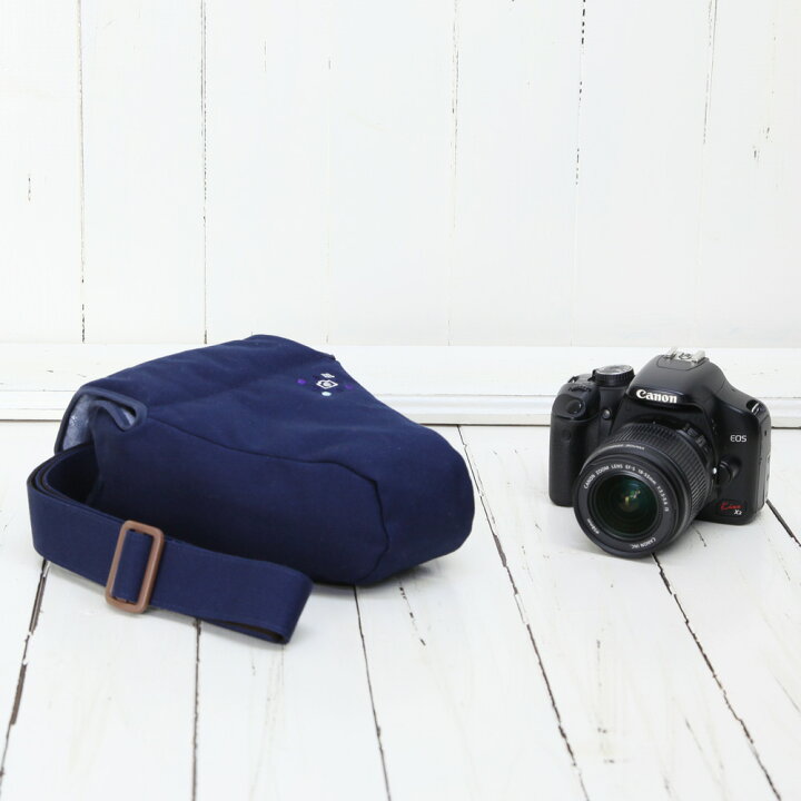 楽天市場 カメラケース Camera Case カメラカバー Mi Na ミーナ おしゃれ かわいい 女子 カメラのお洋服 ワイド ネイビー 帆布 Needlework 刺繍 シリーズ ミーナ