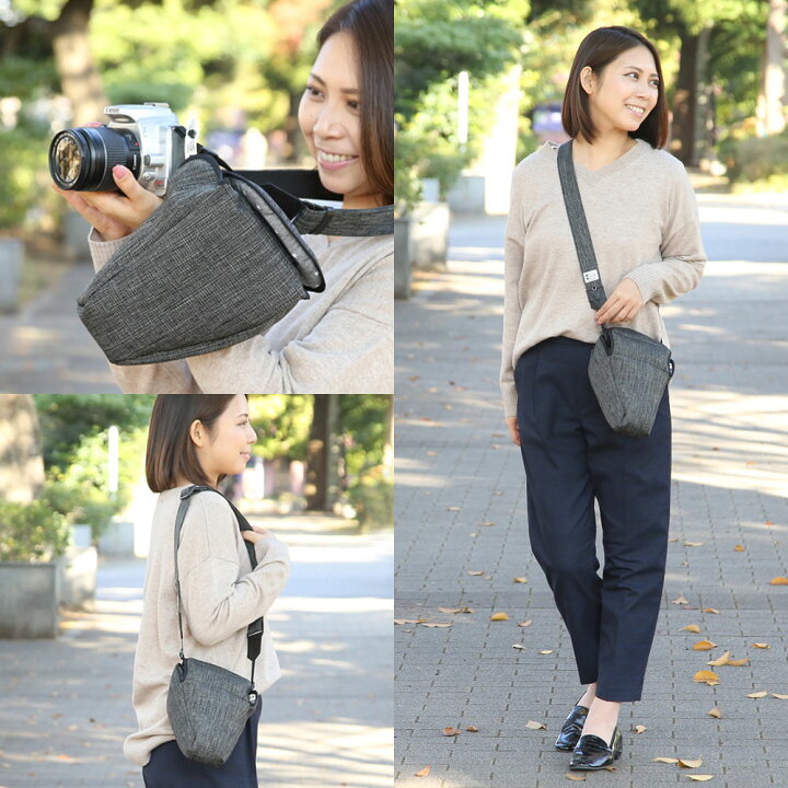 楽天市場 カメラケース Camera Case カメラカバー Mi Na ミーナ おしゃれ かわいい 女子 カメラのお洋服 ワイド ブラックミックス 撥水加工 ミーナ