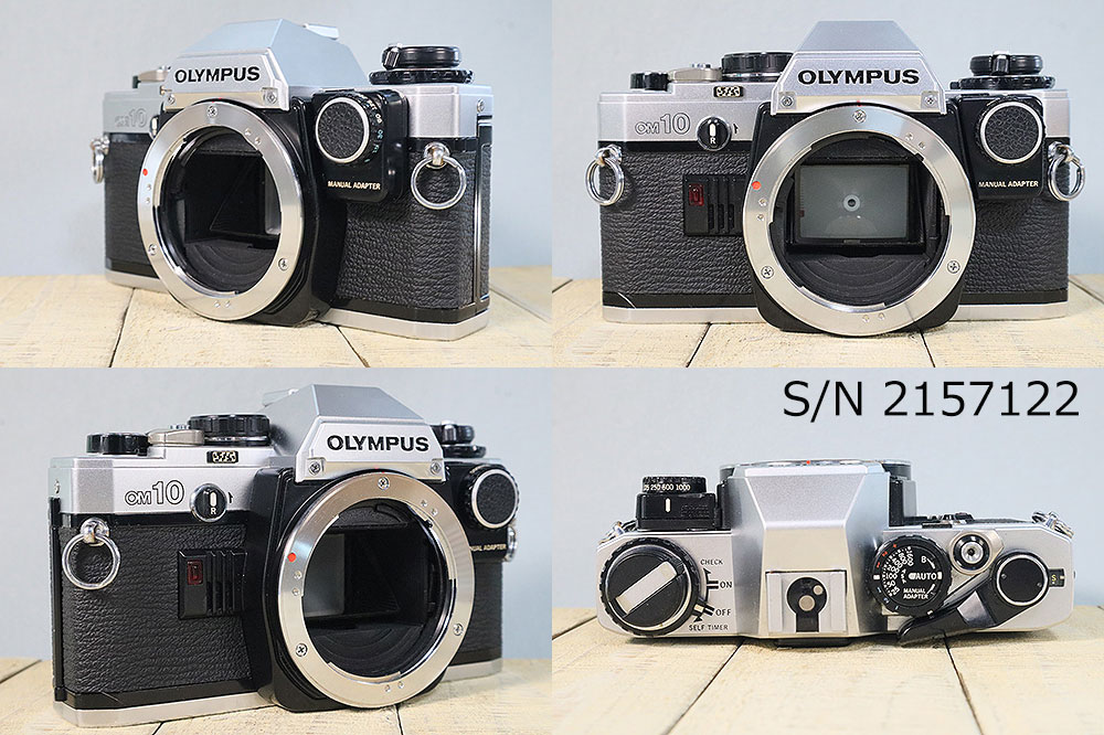 美品 OLYMPUS OM-10 フィルムカメラ マニュアルアダプター付き-