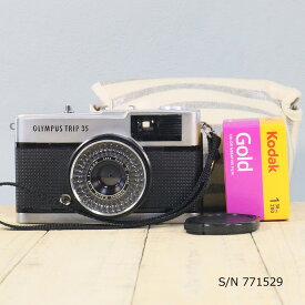 【整備済】【保証付 】 オリンパス　OLYMPUS TRIP 35　S/N 771529（フイルム付セット）　フィルムカメラ　フイルムカメラ　【中古】