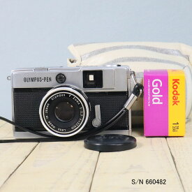 【整備済】【保証付 】　オリンパス　OLYMPUS PEN EED　S/N 660482（ケース・フイルム付セット）　フィルムカメラ　フイルムカメラ　【中古】