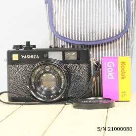【整備済】【保証付 】　ヤシカ　YASHICA ELECTRO 35CC　S/N 21000080（ケース・フイルム付セット）　フィルムカメラ　フイルムカメラ　【中古】