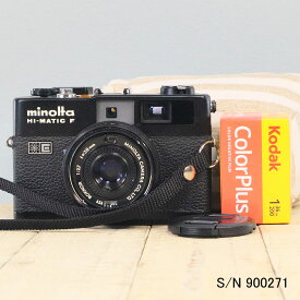 【整備済】【保証付 】　ミノルタ　minolta HI-MATIC F S/N 900271（ケース・フイルム付セット）　フィルムカメラ　フイルムカメラ　【中古】