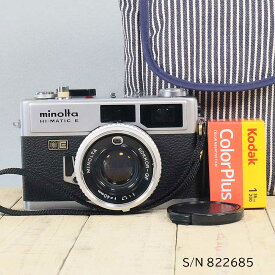 【整備済】【保証付 】　minolta HI-MATIC E　S/N 822685（ケース・フイルム付セット）　フィルムカメラ　フイルムカメラ　【中古】