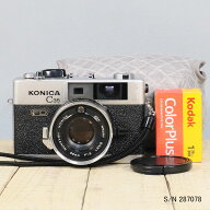 【整備済】【保証付 】　コニカ　KONICA C35 FD　S/N 287078（ケース・フイルム付セット）　フィルムカメ…