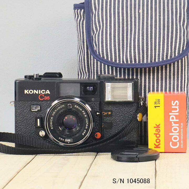 楽天市場】【整備済】【保証付 】 コニカ KONICA C35 EF S/N 1045088 