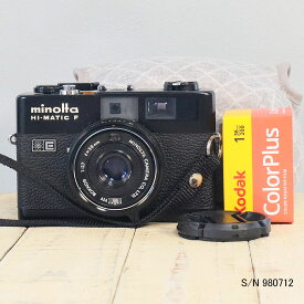 【整備済】【保証付 】　ミノルタ　minolta HI-MATIC F S/N 980712（ケース・フイルム付セット）　フィルムカメラ　フイルムカメラ　【中古】