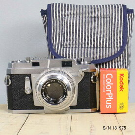 【整備済】【保証付 】　コニカ　KONICA III S/N 181975（ケース・フイルム付セット）　フィルムカメラ　フイルムカメラ　【中古】