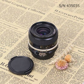 【保証付 】【中古】　オールドレンズ　Nikon NIKKOR 35mm f2.8 ニコン Fマウント S/N 435035　(ポーチ付)