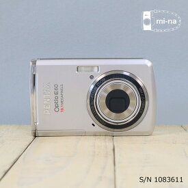 【中古】[作動確認済　返品保証] 　PENTAX Optio E60 S/N 1083611　デジタルカメラ CCDカメラ オールドデジカメ オールドコンデジ