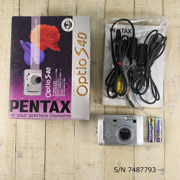 楽天市場】【中古】[作動確認済 返品保証] PENTAX Optio S40 S/N 