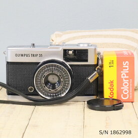 【整備済】【保証付 】　オリンパス　OLYMPUS TRIP 35　S/N 1862998（ケース・フイルム付セット）　フィルムカメラ　フイルムカメラ　【中古】
