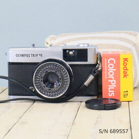 【整備済】【保証付 】 オリンパス　OLYMPUS TRIP 35　S/N 689557（ケース・フイルム付セット）　フィルムカメラ　フイルムカメラ　【中古】