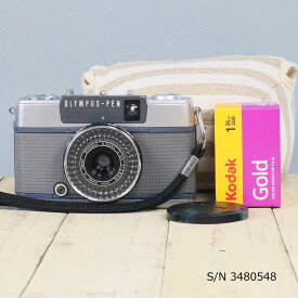 【整備済】【保証付 】　オリンパス　OLYMPUS PEN EE-2　S/N 3480548（ケース・フイルム付セット）　フィルムカメラ　フイルムカメラ　【中古】
