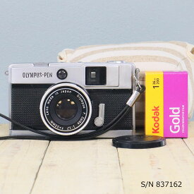 【整備済】【保証付 】　オリンパス　OLYMPUS PEN EED　S/N 837162（ケース・フイルム付セット）　フィルムカメラ　フイルムカメラ　【中古】